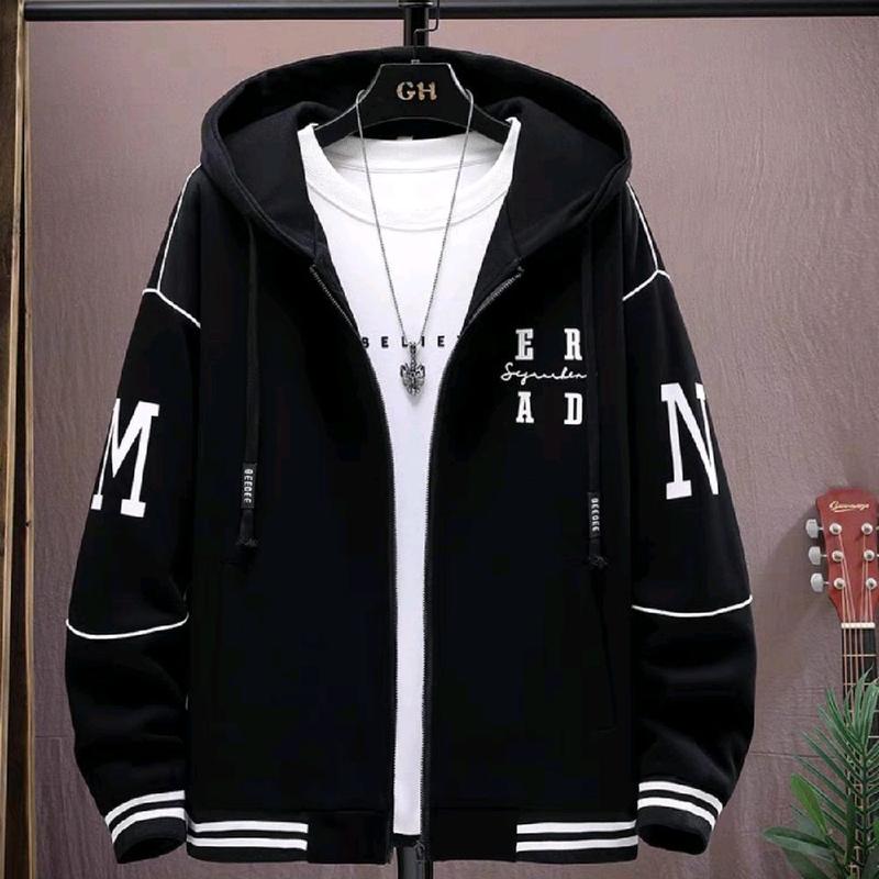 Áo khoác hoodie nam nữ dây kéo phong cách thanh lịch freesize 40-70kg cao <1m7 Menswear Tay Dài Jacket