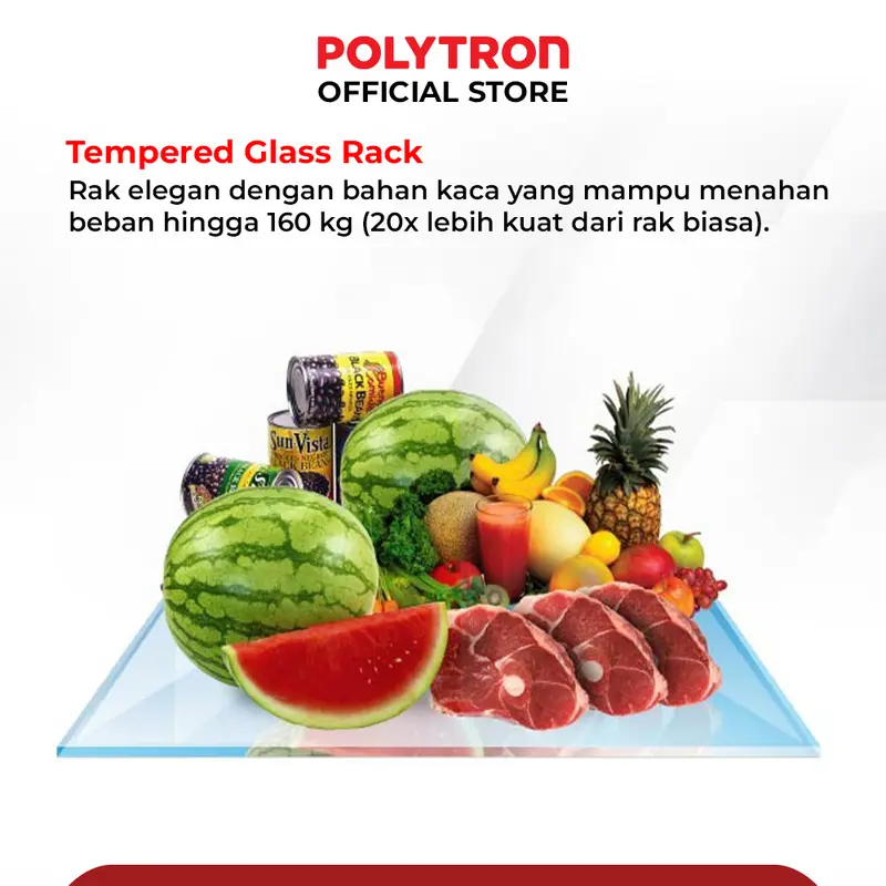 POLYTRON Kulkas Mini 50 liter PRH 51X 3