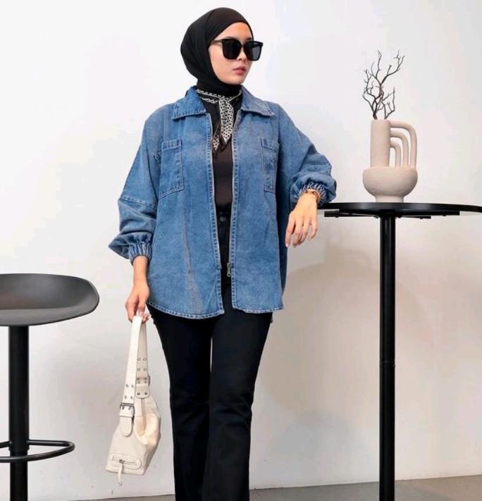 Product Introduction of ANGTIW - Jaket Jeans Jisa Oversize Denim 12