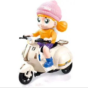 Mainan Motor vespa jumping dance ada musik dan lampu Motorcycle Stunt