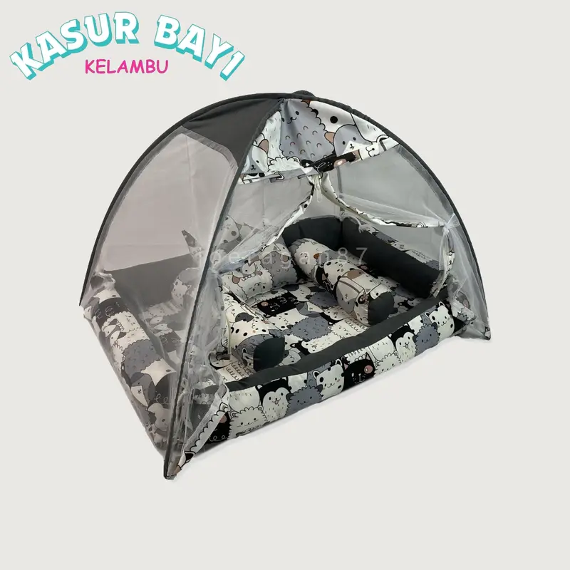 Kasur Kelambu Bayi set bantal guling | Kasur bayi | Kasur baby newborn | Set kasur bayi kelambu | Perlengkapan bayi | Kado bayi | Kasur bayi empuk | Alas tidur bayi 3