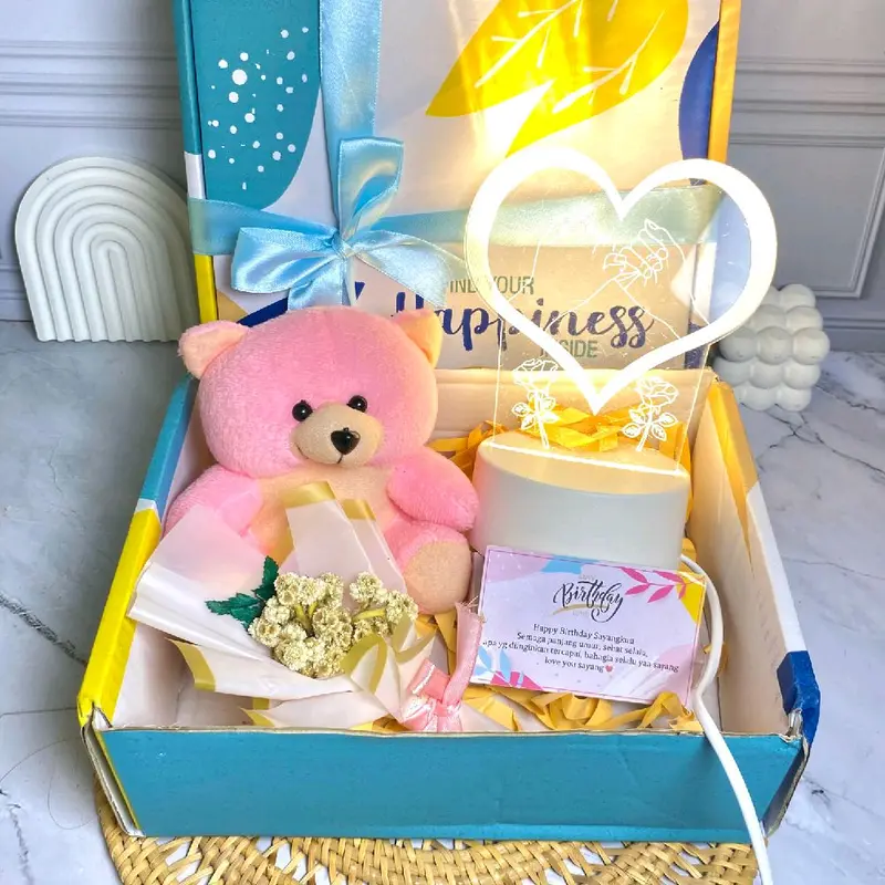 (PAKET LED 1) HADIAH BONEKA BUKET PESTA SEPAKET UNTUK ANNIV ULTAH 1