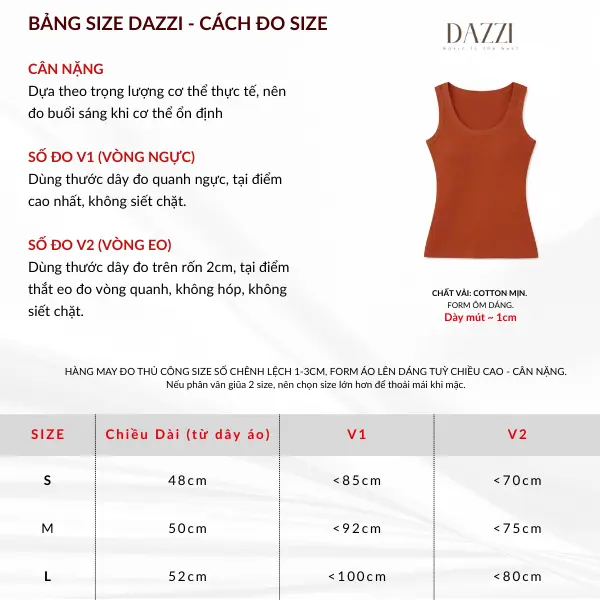 [KÈM MÚT/KO MÚT] Áo ba lỗ nữ basic ôm dáng, áo 3 lỗ chất thun cotton mịn tôn dáng DAZZI Women A072 | BigBuy360 - bigbuy360.vn