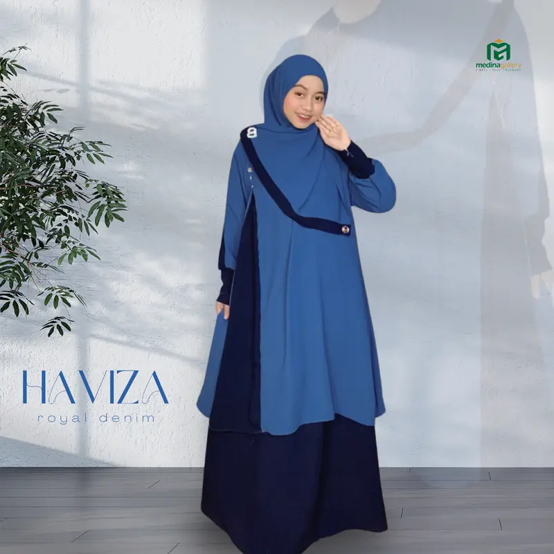 HAVIZA Set Rok Tunik Sar'i Set hijab Busui Wudhu friendly Terbaru 5