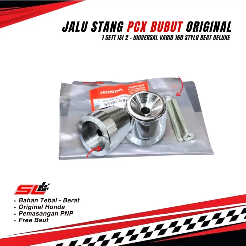 jalu pcx bubut pnp vario beat deluxe universal honda pcx jalu model pcx Kendaraan original Motor Baut Motorcycle 0