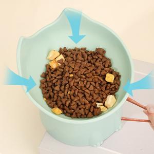 Comedero elevado para gatos, cuenco protector para el cuello de mascotas, cuenco para perros de gran capacidad, anti-volcaduras, suministros para mascotas, diseño con patas altas para gatos y perros