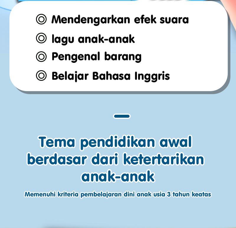 Buku Edukasi Bersuara Smart Book Anak 2 Bahasa Indonesia English 13 Materi Belajar Lengkap Hewan Biota Laut Buah Sayur Angka Huruf Hijaiyah Warna Bentuk Transportasi Dinosaurus Bagian Tubuh Alat Tulis Musik Profesi Tokoh