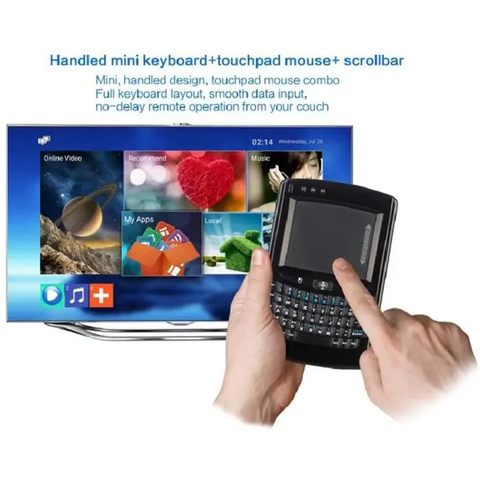 Wireless Keyboard Layar Sentuh Touchscreen Full TouchPad Multi Gesture