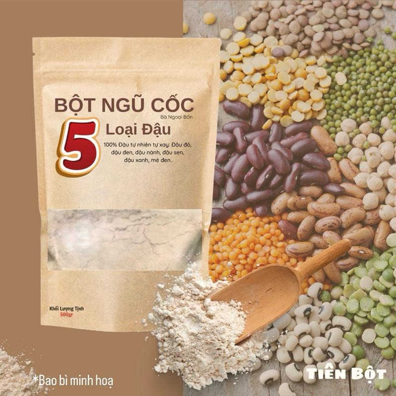 Bột ngũ cốc 5 loại đậu dinh dưỡng rang xay nhà làm KHÔNG ĐƯỜNG không chất bảo…