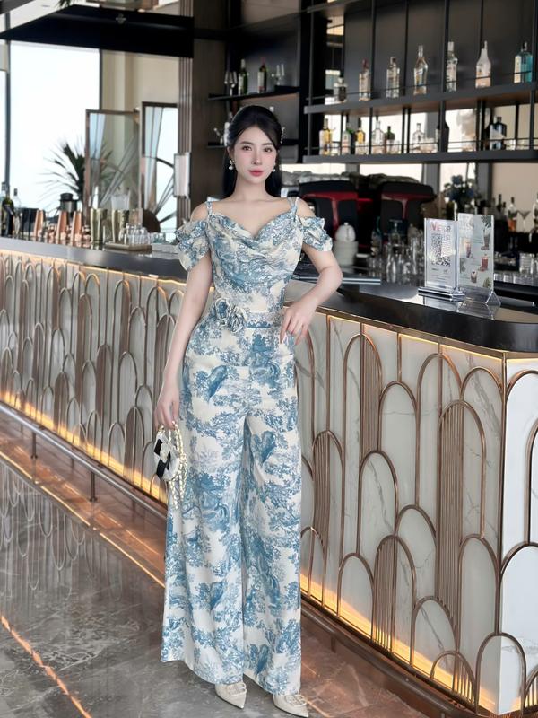 Zámi FS-D9-Jumpsuit Lụa Tuyết,Bộ Liền Thân Sang Trọng, Thời Trang Dành Cho Nữ 1