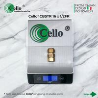 Gambar [Cello CBSTR-16x1/2"FR] Sok Lurus PEX 16mm ke Drat Dalam 1/2" Inch Kuningan | Fitting Pipa PEX Air Panas Water Heater | Union Compression dengan Ring Pengunci Tengah | Brass Female Thread Connector PEX dari Cello Sanitary Indonesia Kota Administrasi Jakarta Barat 2 Tokopedia