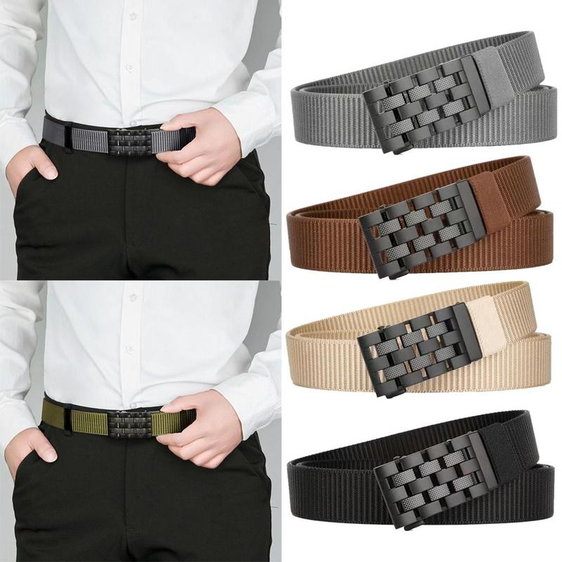 Thắt Lưng Nylon, Thương Hiệu Sang Trọng Của Nam Giới, Thích Hợp Cho Golf, Thể Thao, Công Sở Thường Ngày Dệt, Dây Thắt Lưng, Khóa Tự Động, Dây Thắt Lưng 0