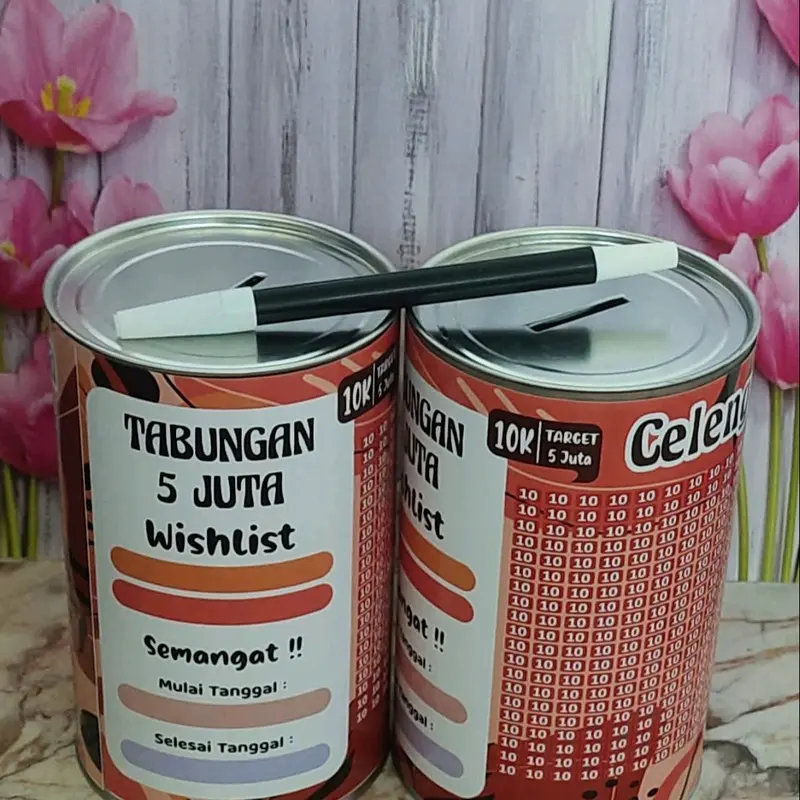 CELENGAN TARGET CELENGAN KOIN TARGET 5 JT BUKA TUTUP DAN PERMANEN SMAL (S) Plastik 3