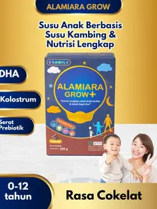 Alamiara Susu Anak untuk Fokus & Tumbuh Kembang | Nutrisi Otak & Pencernaan 0–12 Tahun COKLAT 200 gr