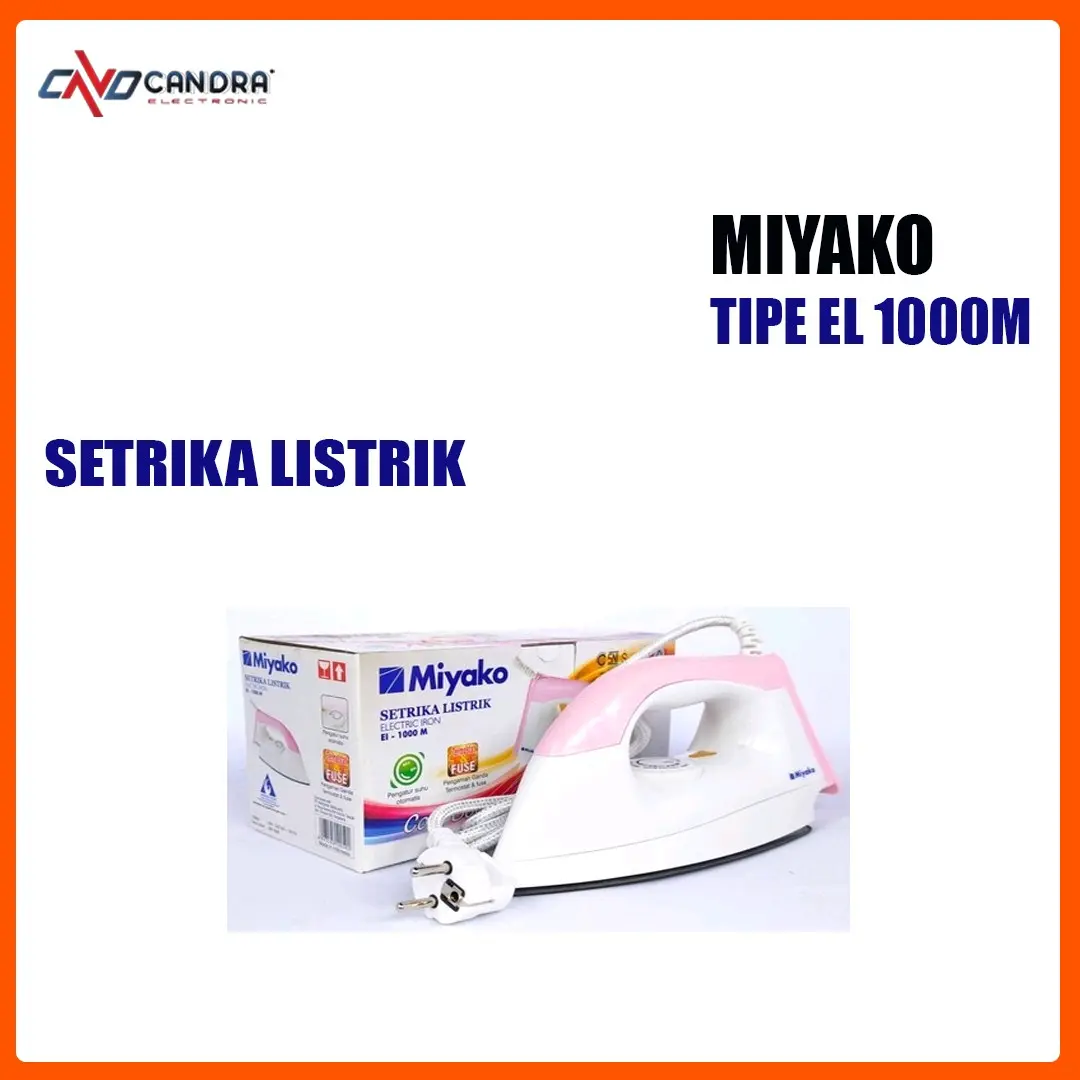 setrika listrik merek miyako tipe EL 1000M