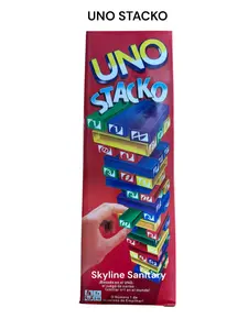 UNO STACKO / Mainan Susun Blok UNO Stacko Mainan Keluarga Family Game Fun Asik Seru Edukasi Anak