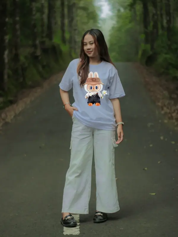 Kaos distro anak Labubu untuk anak laki-laki dah perempuan Fashion Baju 1