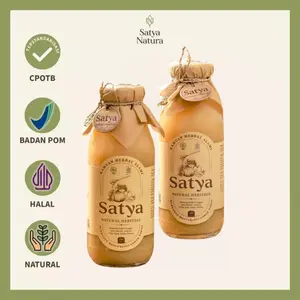 (PAKET 2 BOTOL) SATYA Jus Bawang Putih Tunggal Per Botol 350ml Jahe Merah Lemon Madu Hutan Cuka Apel BAHAN ALAMI