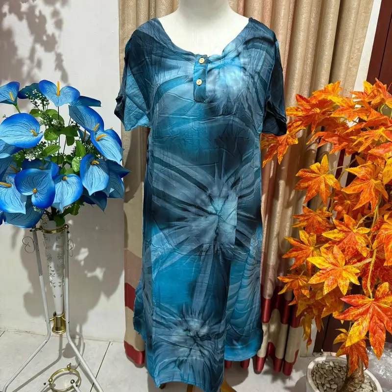Daster Rayon Motif Tie Dye Wanita Busui 0