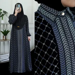 Denimrich Maudy Dress Cordelia & Rayon Twill Adem Nyaman Model Simple Mewah Lengan Lose Wudhu Friendly Busui Friendly Bahan Premium Size 110-115 cm Panjang 135-140 cm