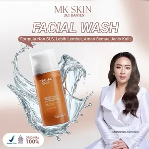 [READY] MK SKIN FACIAL WASH YEAST EXTRACT HYALURONATE SOY AMINO, MEMBERSIHKAN KULIT WAJAH DARI DEBU, MENCERAHKAN, MELEMBABKAN NON-SLS 100ML