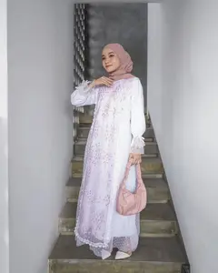 Anesya Dress Gamis Outer Wanita Dewasa Kekinian Dress Pesta Kondangan Bahan Premium Adem