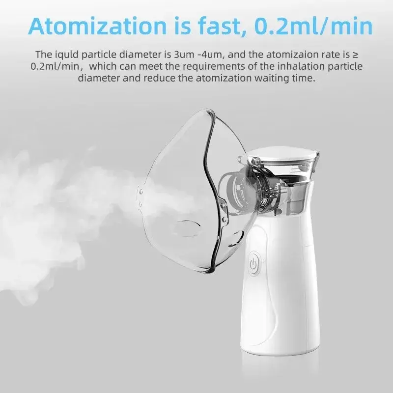 Dr.Spock N1 Nebulizer Portable dengan Desain Ilmiah, Partikel Teratomisasi Halus, dan Topeng Anak-Anak dan Masker Wajah Dewasa - Ibu Obat Alat alat pengatur nafas dr isla nebulizer  portable 6