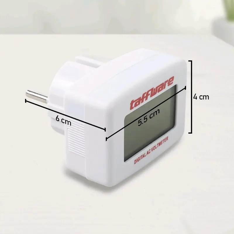 Taffware Voltmeter Digital AC EU Plug 110-300V / Alat Pengukur Listrik - DM55-1 4