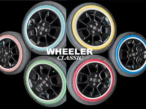 Lis Ban Mobil klasik White Wall Ban Mobil Velg Ring 12-16 WHEELER Classic Car Dasar Putih