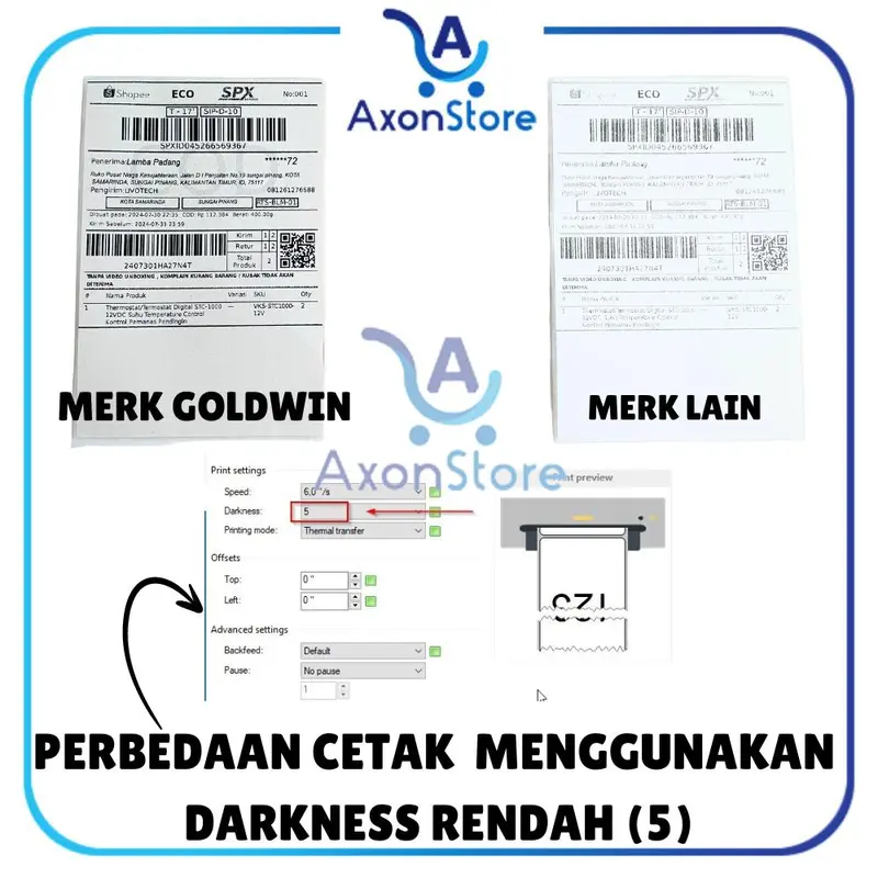 Label Thermal Barcode 100 x 150 mm 500pcs Sticker Resi 4x6 100x150 3