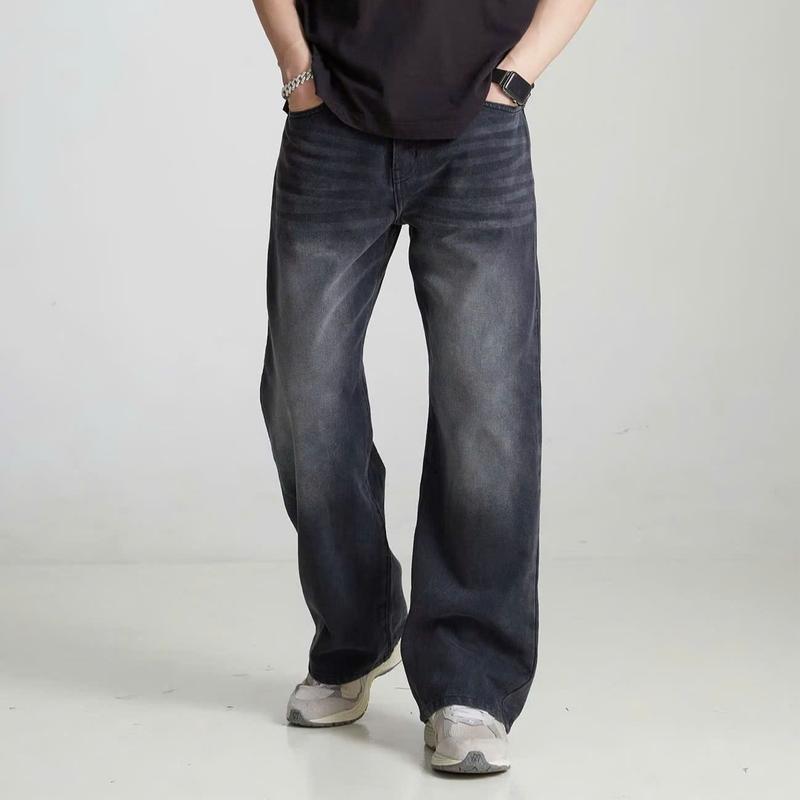 [ ADS  ] - Quần Jean Nam Nữ Baggy Ống Suông rộng phủ giày phong cách Vintage form unisex Menswear Pants Ong