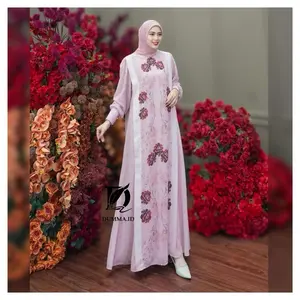 Dumma.id - Pakaian Wanita  Seika 1 Set Hijab Segiempat  Ceruty Babydoll Armany Berfuring Premium  Gamis Cantik