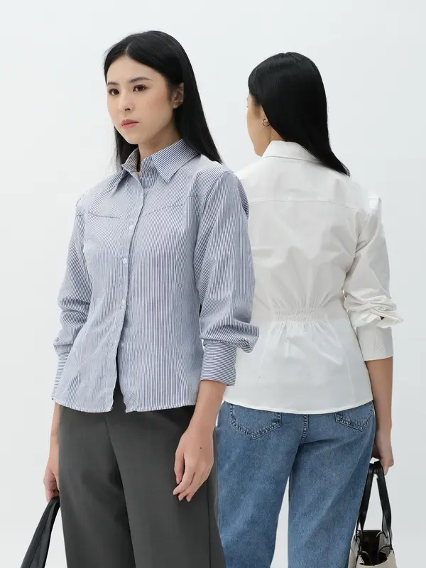 Kemeja Fitted Wanita | Katherine Shirt | HULM 0