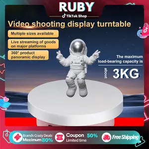 Rotating Display Stand 360 Base 13/20cm Mirror Besar Live Produk Mini Video Shooting Turntable Stand