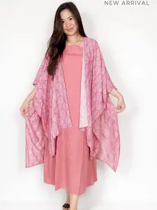 LUNARE WEAR ONE SET DRESS bahan 100% Rayon dengan Motif Stylish dan Elegan Dress & Kimono Set Santai Wanita Model Longgar Nyaman Digunakan Cocok untuk Daily Wear dan Hangout Santai