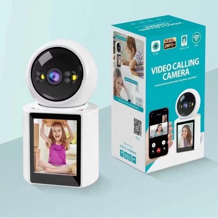   HÀNG BÁN CHẠY  Camera gọi video đàm thoại 2 chiều xoay  360 độ trong nhà có màn hình - gọi video trực tiếp - máy ảnh 1080P siêu nét 
