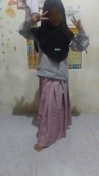 Product Review of Hoofla Kids - Setelan Blouse dan Rok Naura Anak Perempuan 3-12 Tahun Maroon Navy Syari Elegan Lebaran Crinkle - Muslim, Gamis from a**a 0