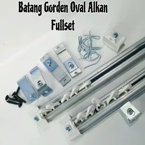 Batang Gorden Oval Fullset / Pipa Gorden Alkan / Besi Gorden Oval