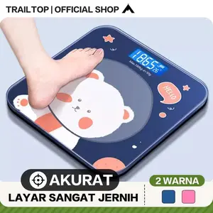 [Ready] TrailTop Timbangan Badan Digital Kartun Pengukuran Akurat Timbangan Layar LCD Berat Max 180kg timbangan  badan