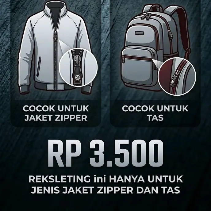 Zipper Ganti Kepala Resleting Tanpa Jahit note sebelum ceck out baca deskripsinya dulu