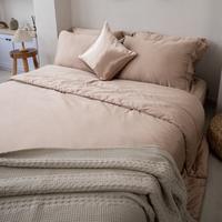 Gambar SLEEP PROJECT Paket Sprei Bedcover / Quilt Cover Mewah Premium TENCEL 80S Ramah Lingkungan - Plain Beige Premium TENCEL Bedding (Ready Stock) - SPREI SET, SINGLE 120x200 dari Sleep Project Kota Administrasi Jakarta Barat 3 Tokopedia