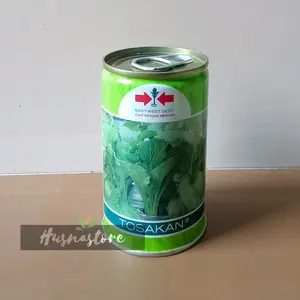 benih sawi caisim tosakan kemasan kaleng cap panah merah isi 100 grm