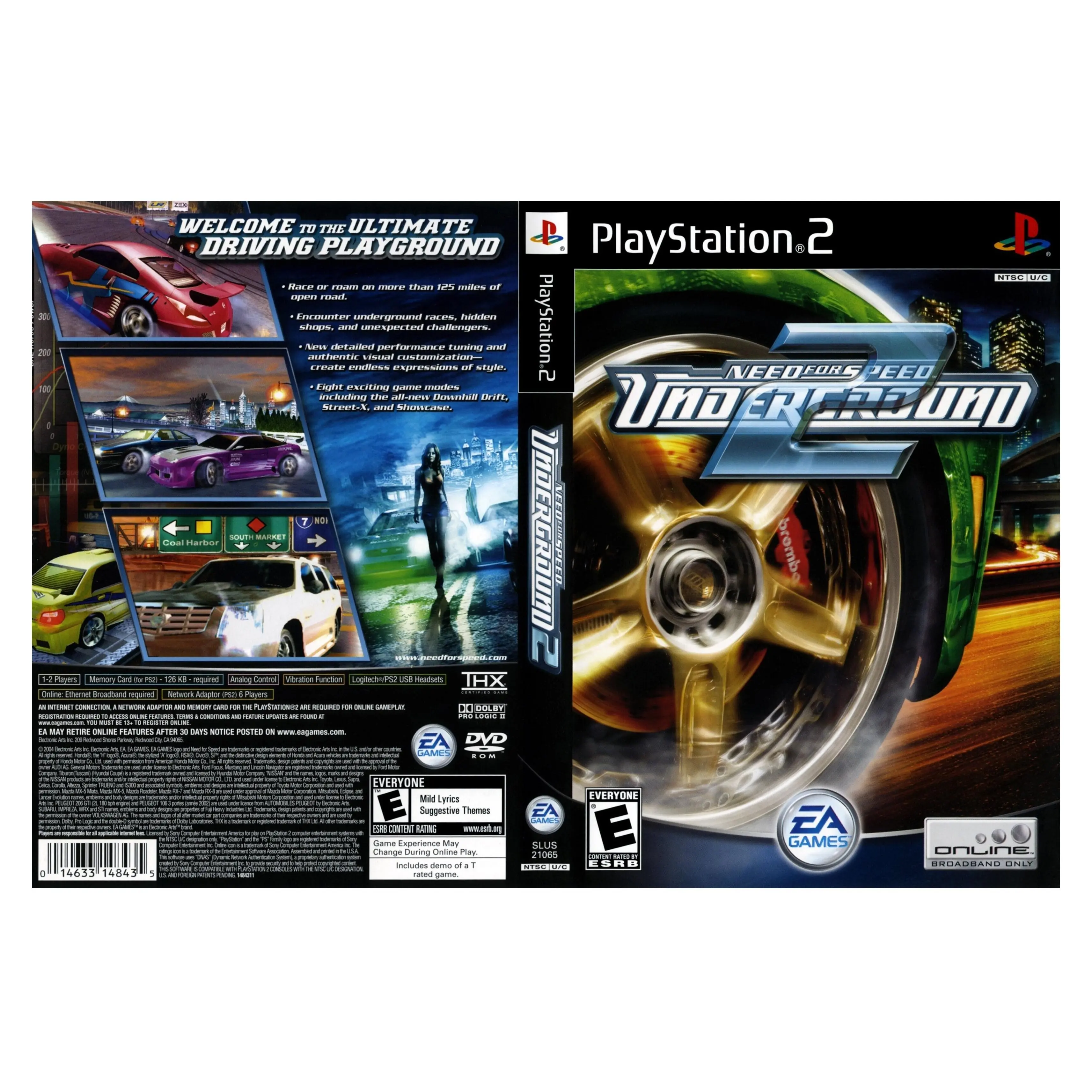 PS2 Need for speed underground 2 (Dvd Game)