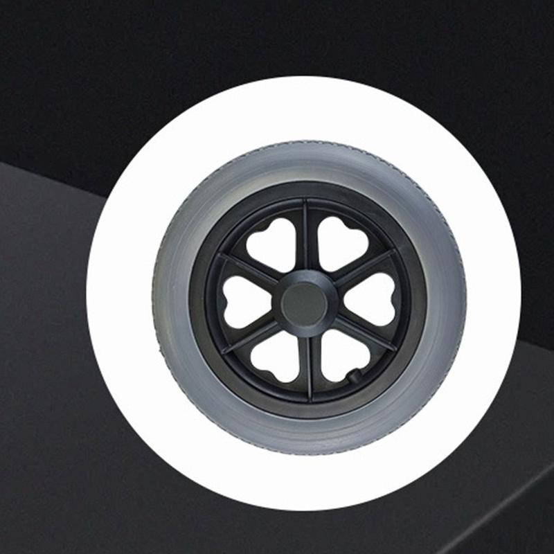 Flexible 12Inch Shopping Cart Wheels Wear-resistant Anti Slip Travelling Trolley Caster Replacement Wheelchair Rear-wheel Castor Wheelchair Accessories 7
