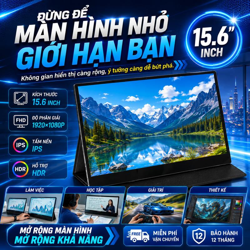 ARZOPA Z1C Màn hình di động,1920 * 1080P, Loại IPS, Tương thích với iPad, PC,…