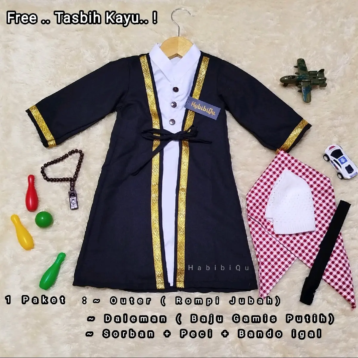 OUTER GAMIS KOKO BAYI SULTAN 0-2 TAHUN JUBAH BAYI SULTAN KOKO BAYI SULTAN ROMPI SATU SET