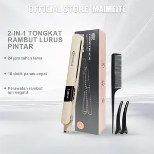 MAIMEITE Catokan Rambut 2 in1 Meluruskan Keriting Pelurus Rambut 360° Curly Sisir