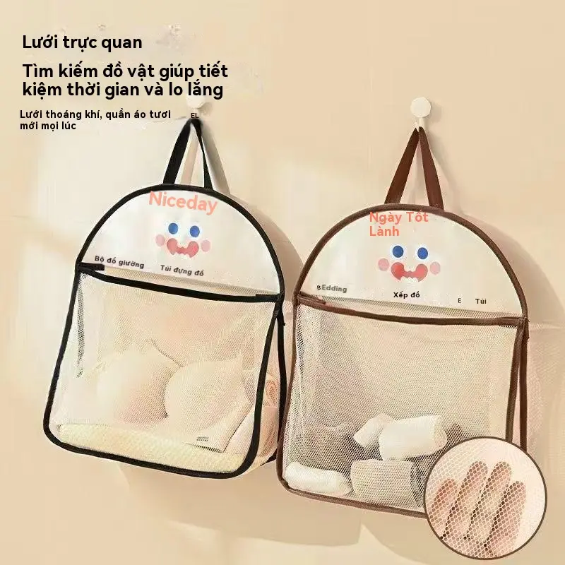 Túi Đựng Đồ Lót Lưới Treo Tường, Túi Sắp Xếp Treo Cửa Tủ Quần Áo, Cho Đồ Lót, Tất Và Đồ Nhỏ Túi Lưới Lưới Thoáng Khí, Thiết Kế Tiết Kiệm Không Gian