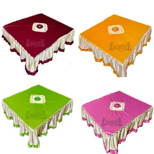 taplak meja teras Atom tamu model polos licin dan mengkilat segi empat