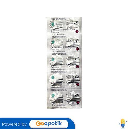 PIOGLITAZONE HYDROCHLORIDE NOVELL 30 MG STRIP 10 TABLET